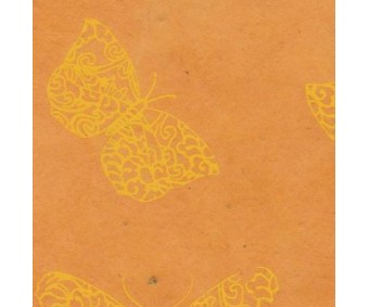 Nepaali paber MUSTRIGA 50x75cm - liblikas, kollane-oranž